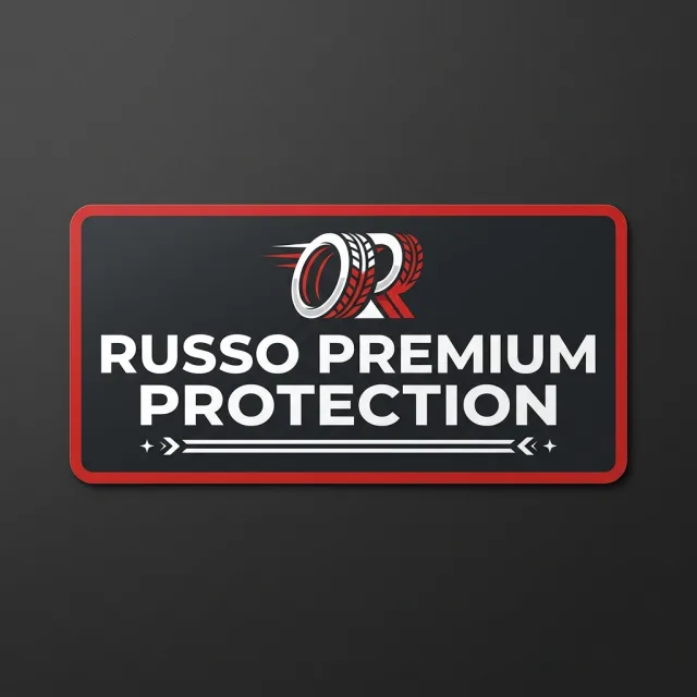 Russo Tires Premium Protection bumper sticker graphic